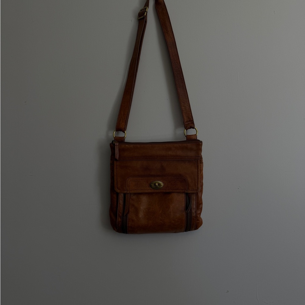 Fossil Leather Crossbody Bag